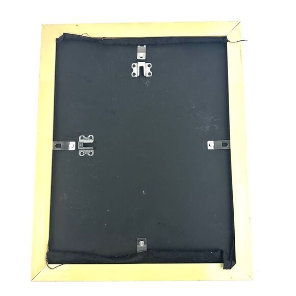 Vintage African Handmade Banana Leaf Tribal Dancing Art Photo in Gold Frame - Picture 2 of 9